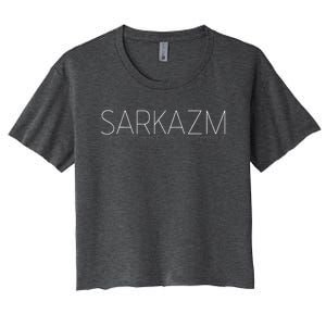 Sarkazm Poniewaz. Polska Smieszna Women's Crop Top Tee