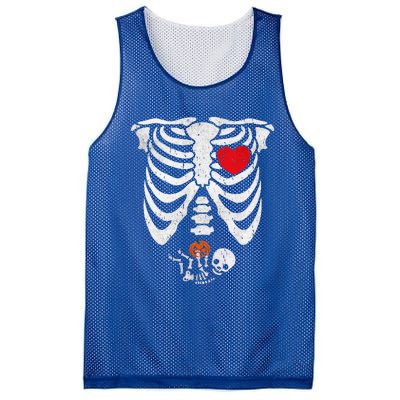 Skeleton Pregnancy Pregnant Baby Halloween Costume Mom Funny Mesh Reversible Basketball Jersey Tank