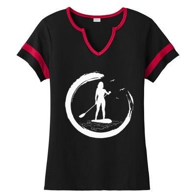 SUP Paddle Paddleboarding Board Women Standup Paddleboard Ladies Halftime Notch Neck Tee