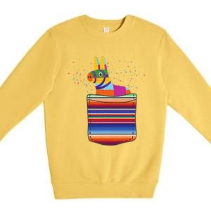 Serape Pocket Pinata Mexican Fiesta (Not An Actual Pocket) Premium Crewneck Sweatshirt