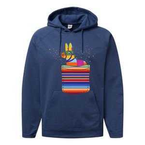 Serape Pocket Pinata Mexican Fiesta (Not An Actual Pocket) Performance Fleece Hoodie