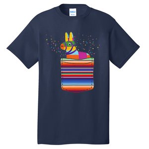 Serape Pocket Pinata Mexican Fiesta (Not An Actual Pocket) Tall T-Shirt