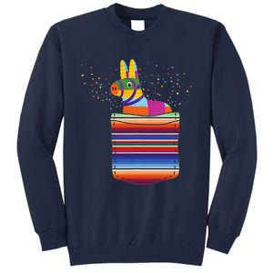 Serape Pocket Pinata Mexican Fiesta (Not An Actual Pocket) Tall Sweatshirt