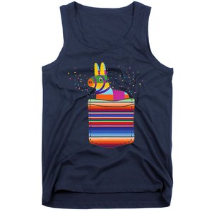 Serape Pocket Pinata Mexican Fiesta (Not An Actual Pocket) Tank Top