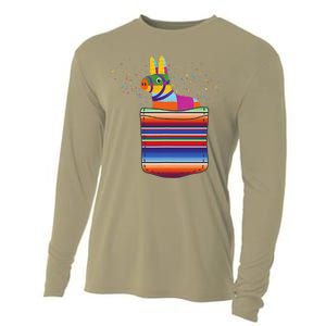 Serape Pocket Pinata Mexican Fiesta (Not An Actual Pocket) Cooling Performance Long Sleeve Crew