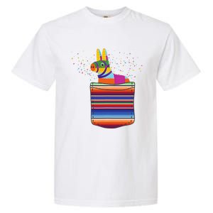 Serape Pocket Pinata Mexican Fiesta (Not An Actual Pocket) Garment-Dyed Heavyweight T-Shirt