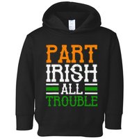 St Patricks Part Irish All Trouble Funny Toddler Hoodie