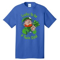 St Patrick`s Patricks Father`s Day Lucky To Be A Twin Dad Meaningful Gift Tall T-Shirt