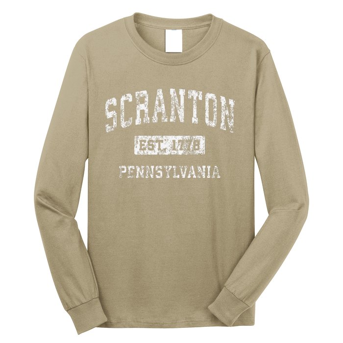 Scranton Pennsylvania Pa Vintage Established Long Sleeve Shirt