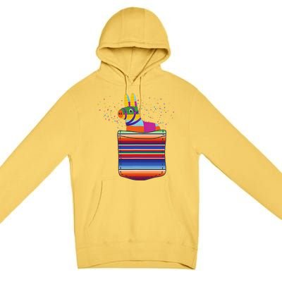 Serape Pocket Pinata Mexican Fiesta (Not An Actual Pocket) Premium Pullover Hoodie