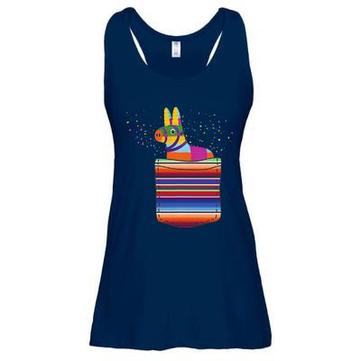 Serape Pocket Pinata Mexican Fiesta (Not An Actual Pocket) Ladies Essential Flowy Tank