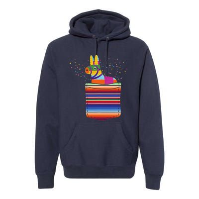 Serape Pocket Pinata Mexican Fiesta (Not An Actual Pocket) Premium Hoodie