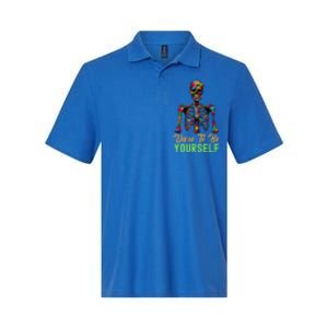 Skeleton Puzzle Pieces Autism Awareness Dare To Be Yourself Gift Softstyle Adult Sport Polo