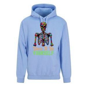 Skeleton Puzzle Pieces Autism Awareness Dare To Be Yourself Gift Unisex Surf Hoodie