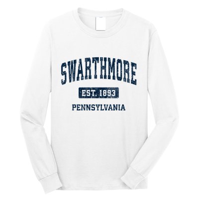 Swarthmore Pennsylvania Pa Vintage Athletic Sports Long Sleeve Shirt