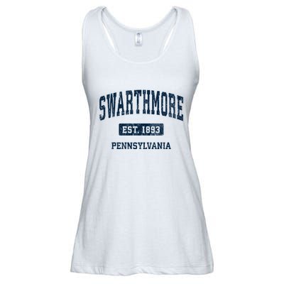 Swarthmore Pennsylvania Pa Vintage Athletic Sports Ladies Essential Flowy Tank