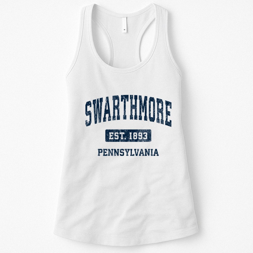 Swarthmore Pennsylvania Pa Vintage Athletic Sports Womens Tank Top