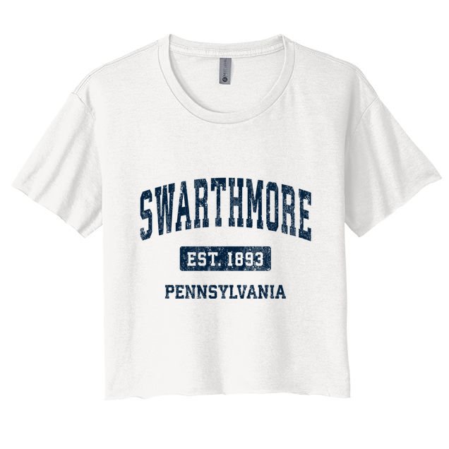 Swarthmore Pennsylvania Pa Vintage Athletic Sports Crop Top