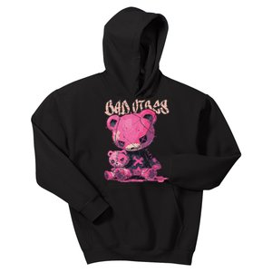 Stitched Pin.K Plush Bear Cute Gothic Kids Hoodie