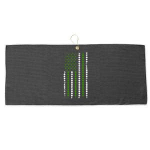 St Patrick`s Patricks Day Cloverleaf Irish America Flag Great Gift Large Microfiber Waffle Golf Towel