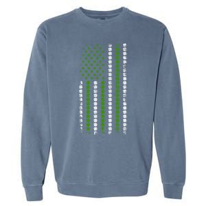 St Patrick`s Patricks Day Cloverleaf Irish America Flag Great Gift Garment-Dyed Sweatshirt