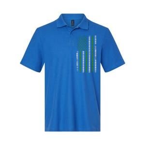 St Patrick`s Patricks Day Cloverleaf Irish America Flag Great Gift Softstyle Adult Sport Polo