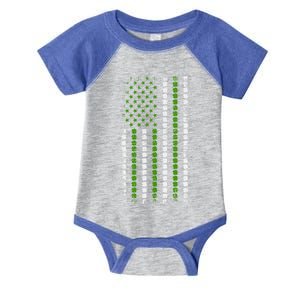 St Patrick`s Patricks Day Cloverleaf Irish America Flag Great Gift Infant Baby Jersey Bodysuit