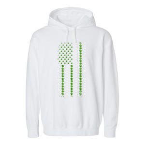 St Patrick`s Patricks Day Cloverleaf Irish America Flag Great Gift Garment-Dyed Fleece Hoodie