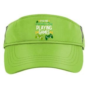 St Patrick's P Is For Playing Games Funny For Gamer Adult Drive Performance Visor