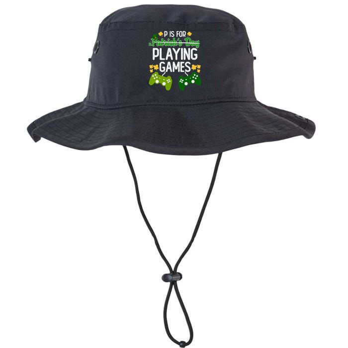 St Patrick's P Is For Playing Games Funny For Gamer Legacy Cool Fit Booney Bucket Hat