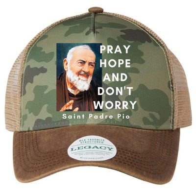 Saint Padre Pio Pray Hope And Dont Worry Catholic Christian Legacy Tie Dye Trucker Hat