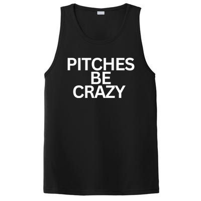 Softball Player Pitches Be Crazy Baseball Fun Baseball Gift PosiCharge Competitor Tank