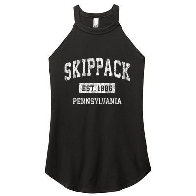 Skippack Pennsylvania Pa Vintage Sports Established Women's Perfect Tri Rocker Tank