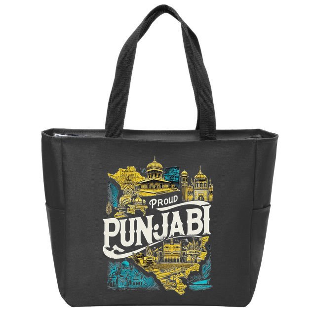 Sikh Punjab Proud Punjabi Zip Tote Bag