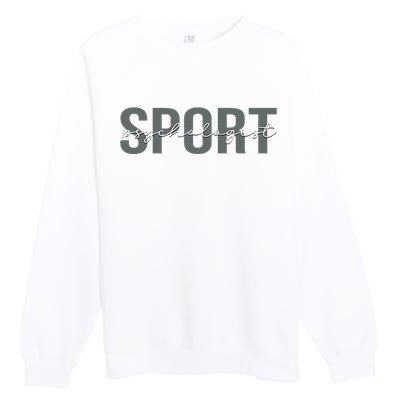 Sport Psychologist Psychology Premium Crewneck Sweatshirt