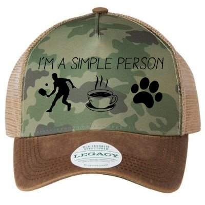 Simple Pickleball Player Legacy Tie Dye Trucker Hat