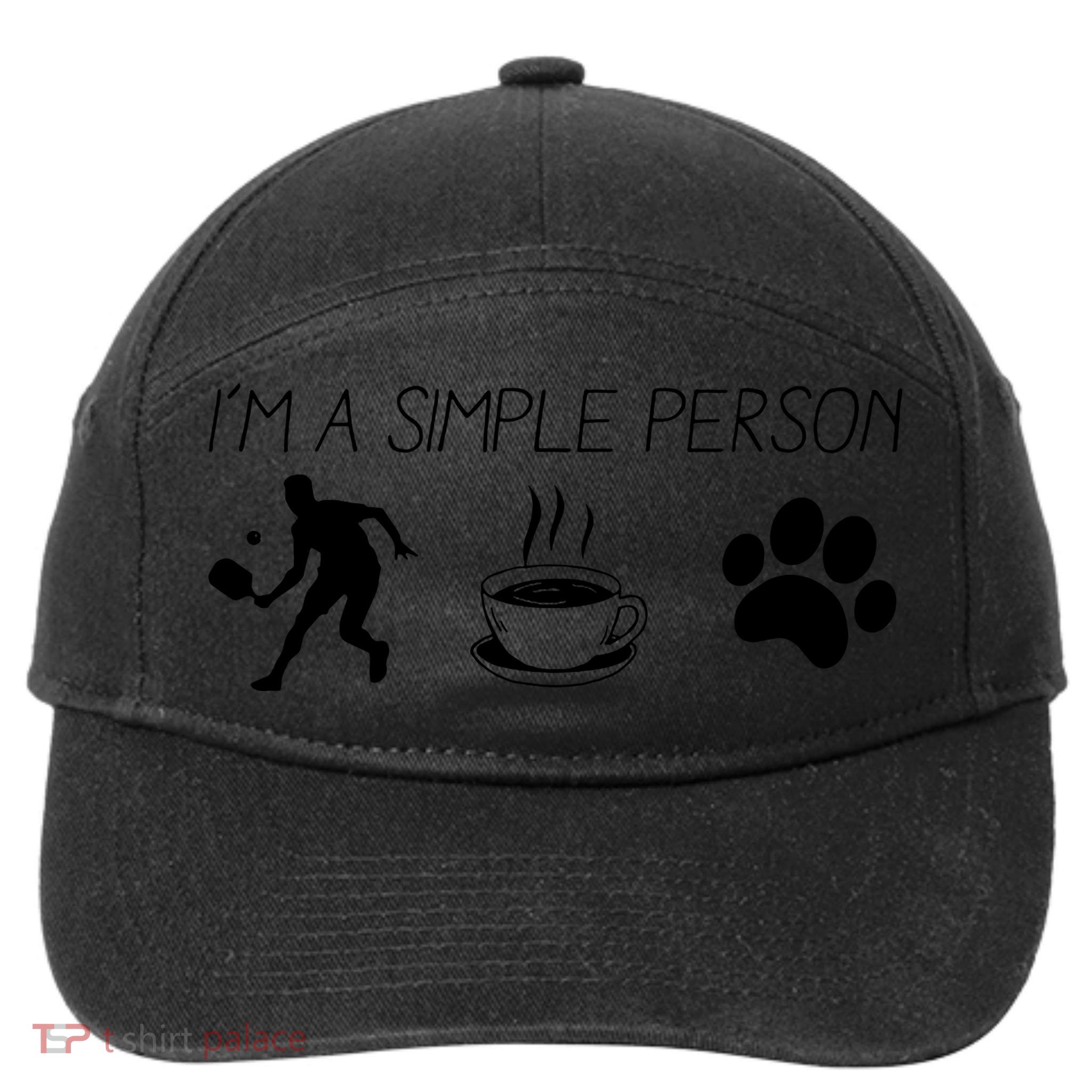 Simple Pickleball Player 7-Panel Snapback Hat