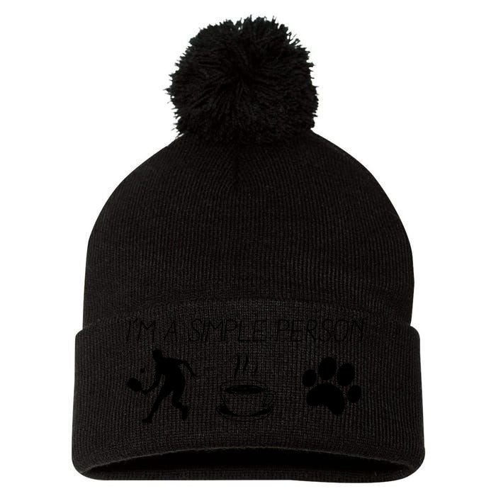 Simple Pickleball Player Pom Pom 12in Knit Beanie