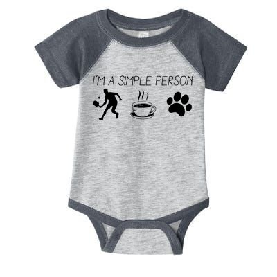 Simple Pickleball Player Infant Baby Jersey Bodysuit