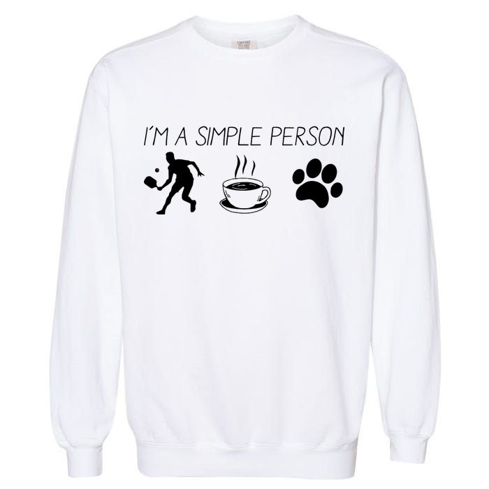 Simple Pickleball Player Garment-Dyed Sweatshirt