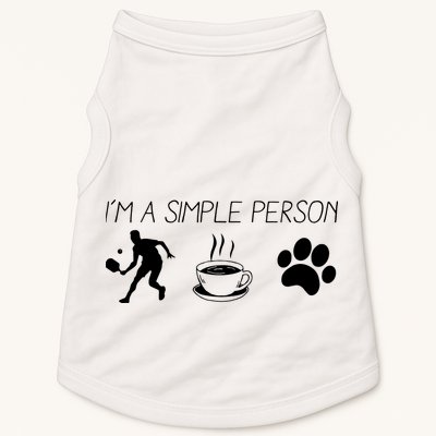 Simple Pickleball Player Doggie Tank