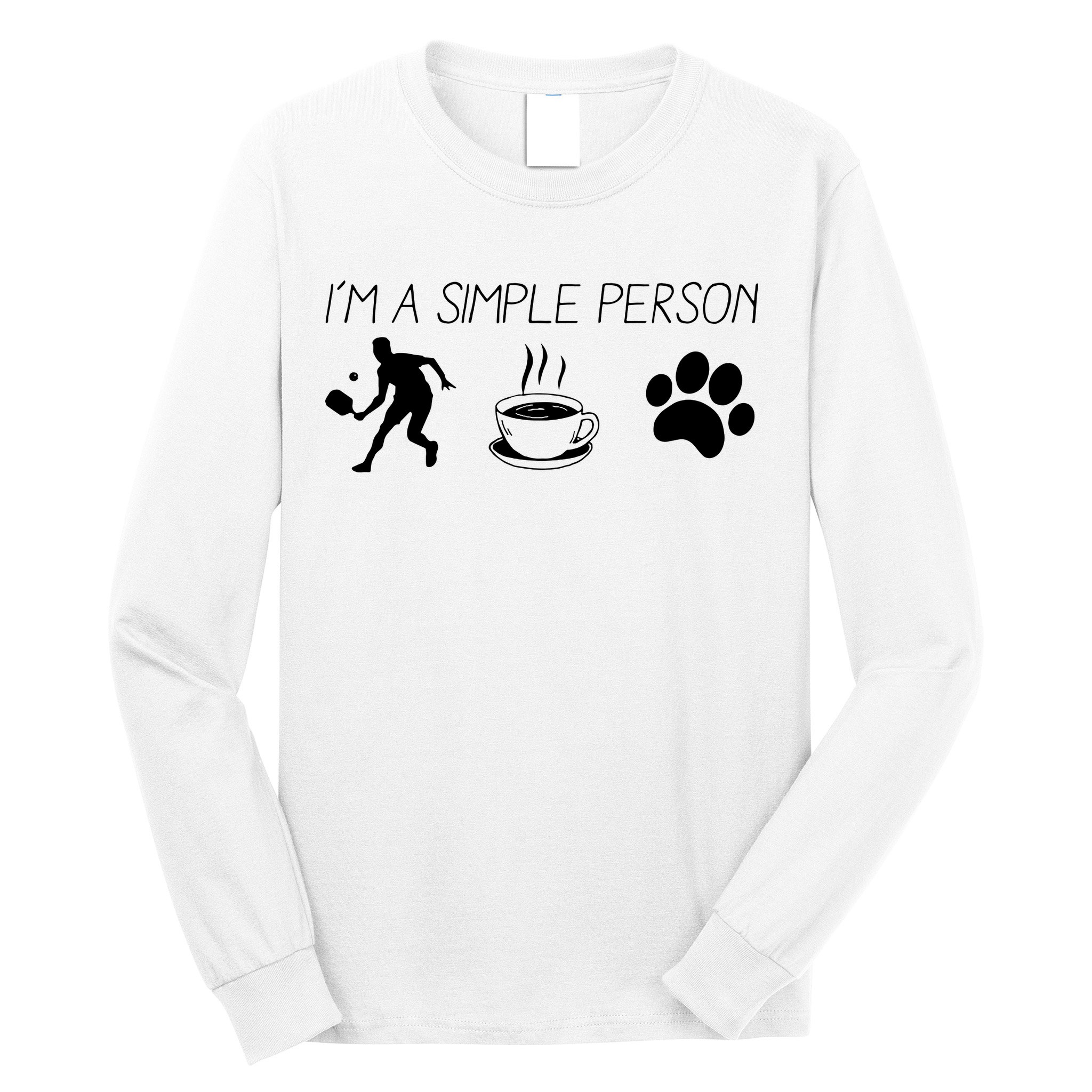 Simple Pickleball Player Long Sleeve Shirt