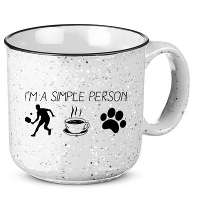 Simple Pickleball Player 15oz Campfire Ceramic Mug