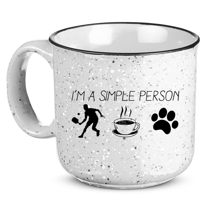 Simple Pickleball Player 15oz Campfire Ceramic Mug