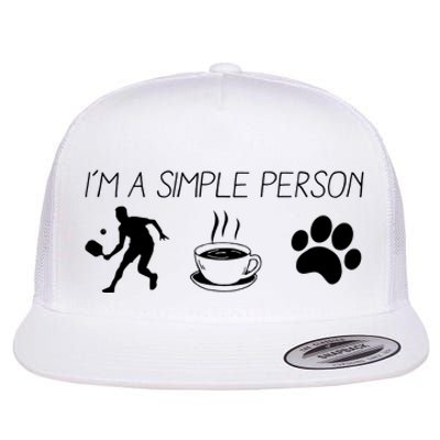 Simple Pickleball Player Flat Bill Trucker Hat