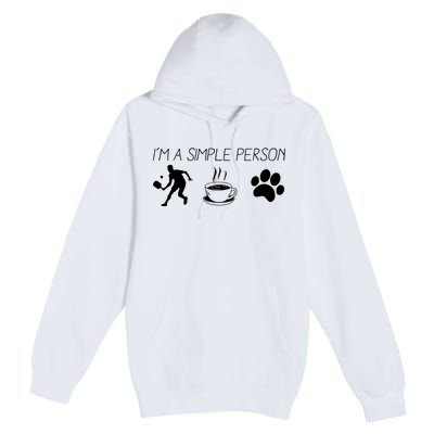 Simple Pickleball Player Premium Pullover Hoodie