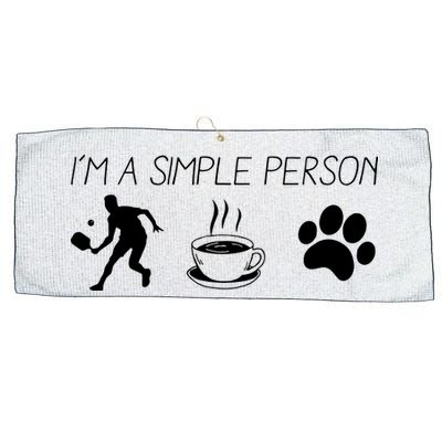Simple Pickleball Player Large Microfiber Waffle Golf Towel