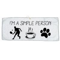 Simple Pickleball Player Large Microfiber Waffle Golf Towel