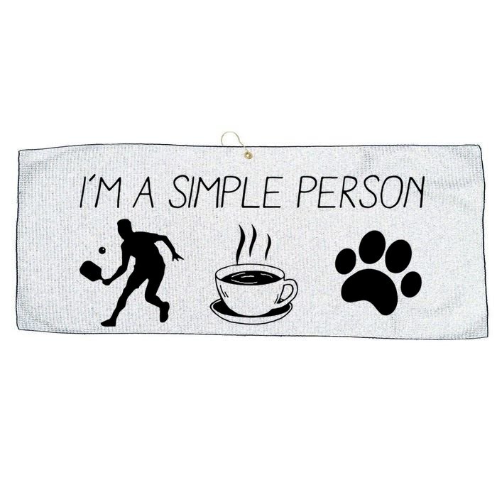 Simple Pickleball Player Large Microfiber Waffle Golf Towel