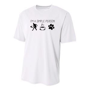 Simple Pickleball Player Youth Performance Sprint T-Shirt